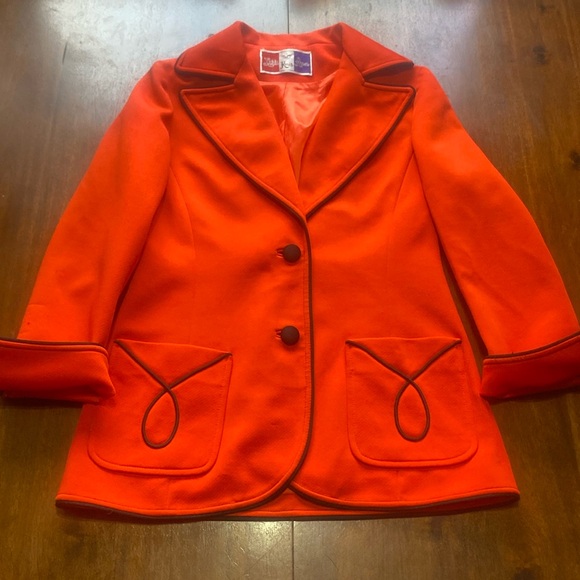 Vintage Lilli Knit Ann Red Jacket - Picture 1 of 15